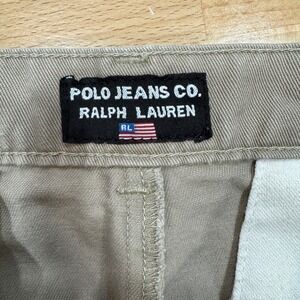 Polo Jeans Co Ralph Lauren Khaki Twill Plain Front Pants Women's Size 10x29